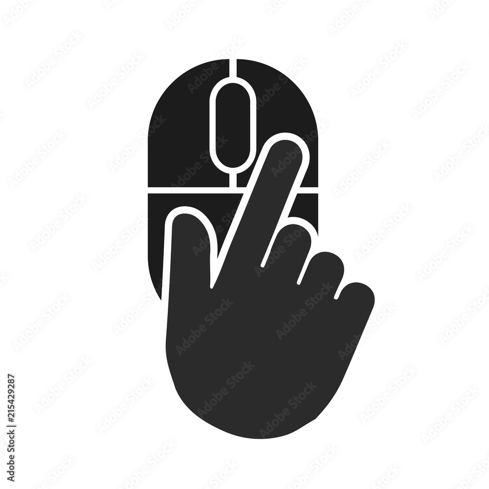 Poster Modern computer mouse icon isolated on white background – stock vector
