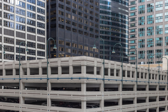 Multilevel Parking Garage In Front