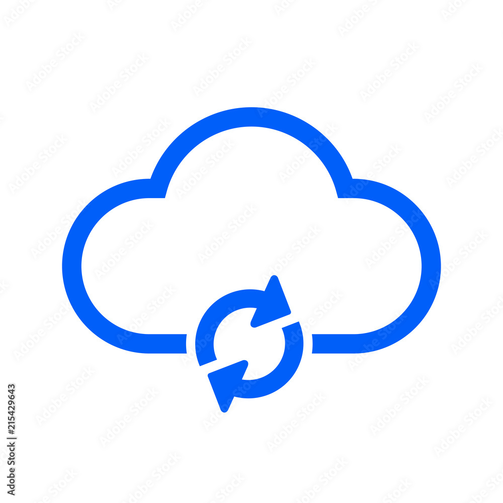 Poster Update simple cloud icon – stock vector
