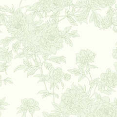 Floral seamless pattern. Flowers roses illustration