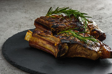 Meal Barbecue Rib Eye Steak 