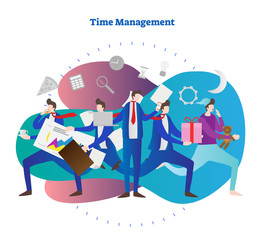 Time management vector illustration