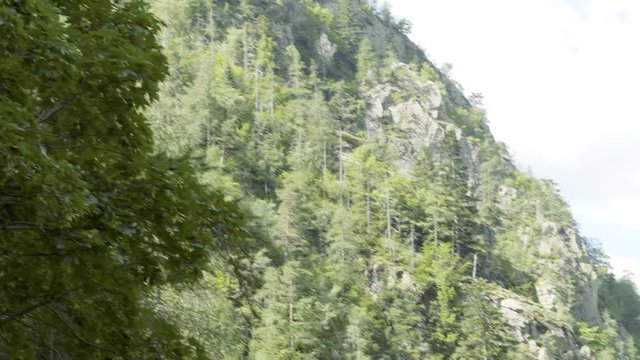 Looking around at the mountains during a hike in Auron, France.