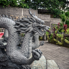 Sculpture of dragon in budhist temple
