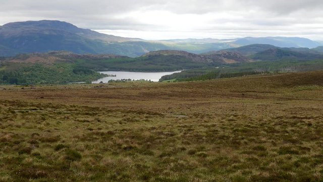 Panoramic View at Scotish Highlands near Aviemore Kingussie