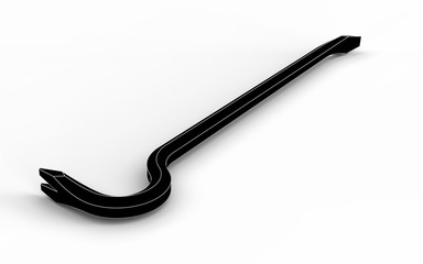 3d illustration of crowbar isolated on white