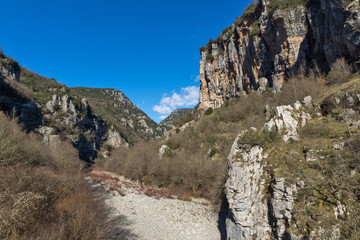 Amazing landscape of Vikos gorge and Pindus Mountains, Zagori, Epirus, Greece
