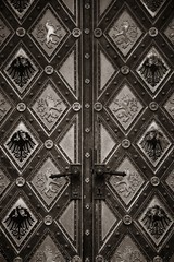 Wood door abstract patterns