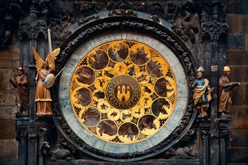 Astronomical clock closeup