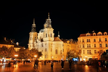 Fototapeta na wymiar Old Town Square at night