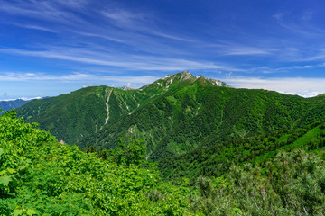 夏の北アルプス　鹿島槍ヶ岳