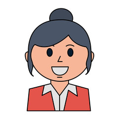 business woman employee portrait character