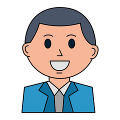 businessman worker portrait character cartoon