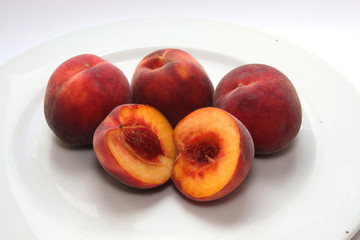 Fototapeta na wymiar Juicy, vitamin-rich peaches.