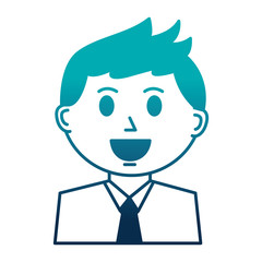 businessman worker portrait character cartoon