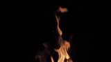 Bonfire fire for barbecue