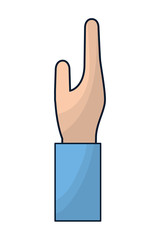 human hand gesture cartoon icon
