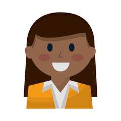 business woman employee portrait character