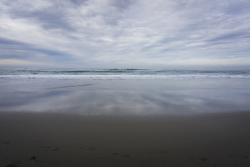 Overcast Pacific Coast Beach