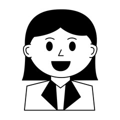 business woman employee portrait character
