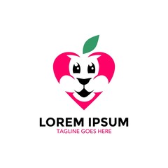 Unique lion logo mascot template. vector. editable. simple shape. minimalist color. memorable