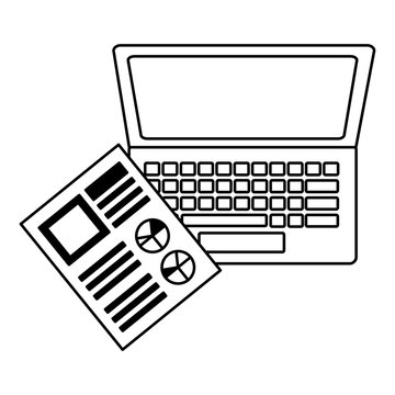 recommend clip art: laptop computer document report work
