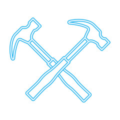 hammer tool crossed icon