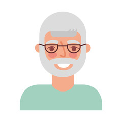 cute grandfather avatar character