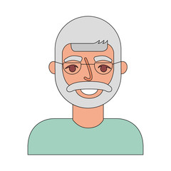 cute grandfather avatar character