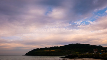 Cloudy sunset in Jeju Island
