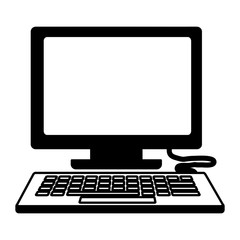 desktop computer isolated icon