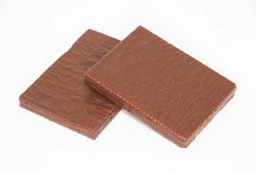 Chocolate on white background 