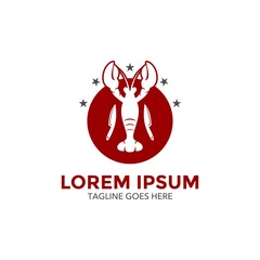 Unique lobster logo template. sea food. vector. editable. simple shape. minimalist color. memorable