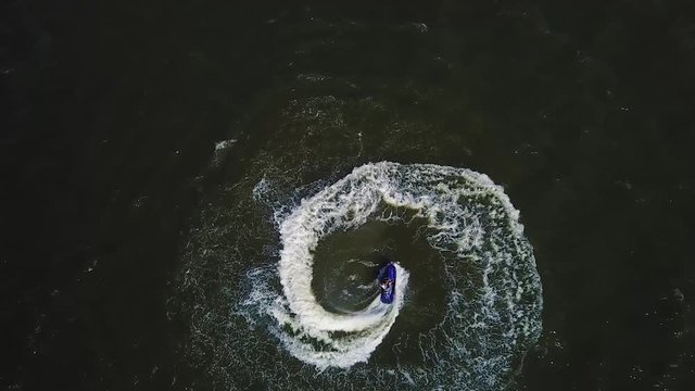 Jetsky taking circles.