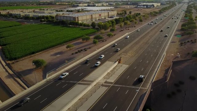 Footage of 202 freeway in AZ.