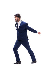 Young businessman isolated on whie background 