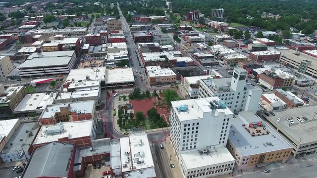 This lot is all 4k drone footage of downtown springfield, mo and the town square. There are a few different angles and shots of the downtown area and the town square.