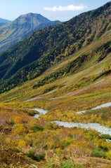 上高地・岳沢の秋