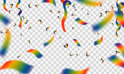 rainbow confetti celebration
