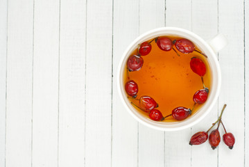 Rose hip herbal tea