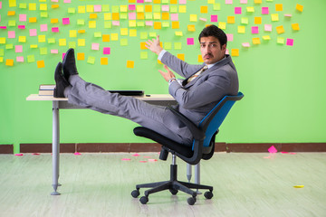 Businessman with many conflicting priorities   