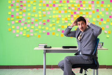 Businessman with many conflicting priorities   