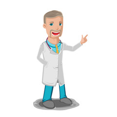 Man Doctor Cartoon Presentation illustration Vector