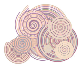 Abstract conceptual geometric twirl circle lines pattern. Digital, bubbles, texture & template.