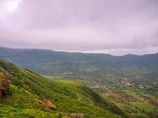 On top of the mountain - Western Ghats (Sahyadri), Mahabaleshwar - Panchgani, Maharashtra, India - 215456089