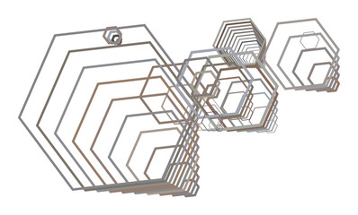 Shape of hexagon, abstract geometric background pattern. Vector, illustration, design & color.