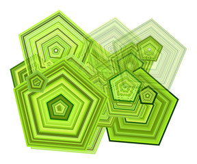 Color abstract pentagon geometric pattern generative art background. Details, surface, messy & web.