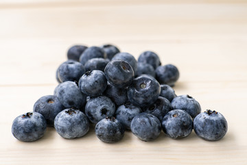 blueberry on table isolated on black background.Fresh organic blueberries.