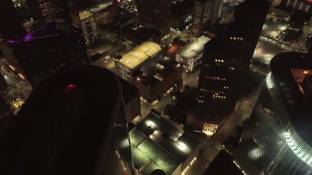 This video is of an aerial of downtown Houston at night. This video was filmed in 4k for best image quality.