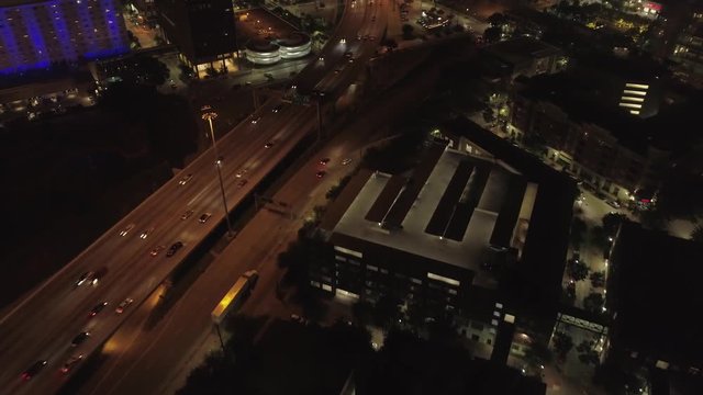 This video is of an aerial of downtown Houston at night. This video was filmed in 4k for best image quality.